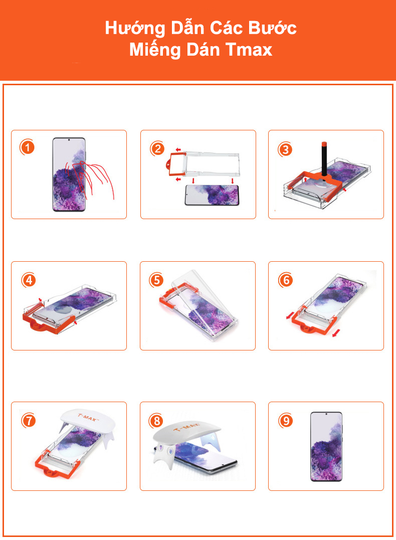 Miếng Dán Kính Cường Lực T-Max 09 Thế Hệ Mới Full Keo Dán UV cho Galaxy S20 Plus / S20 Ultra - Hàng Nhập Khẩu