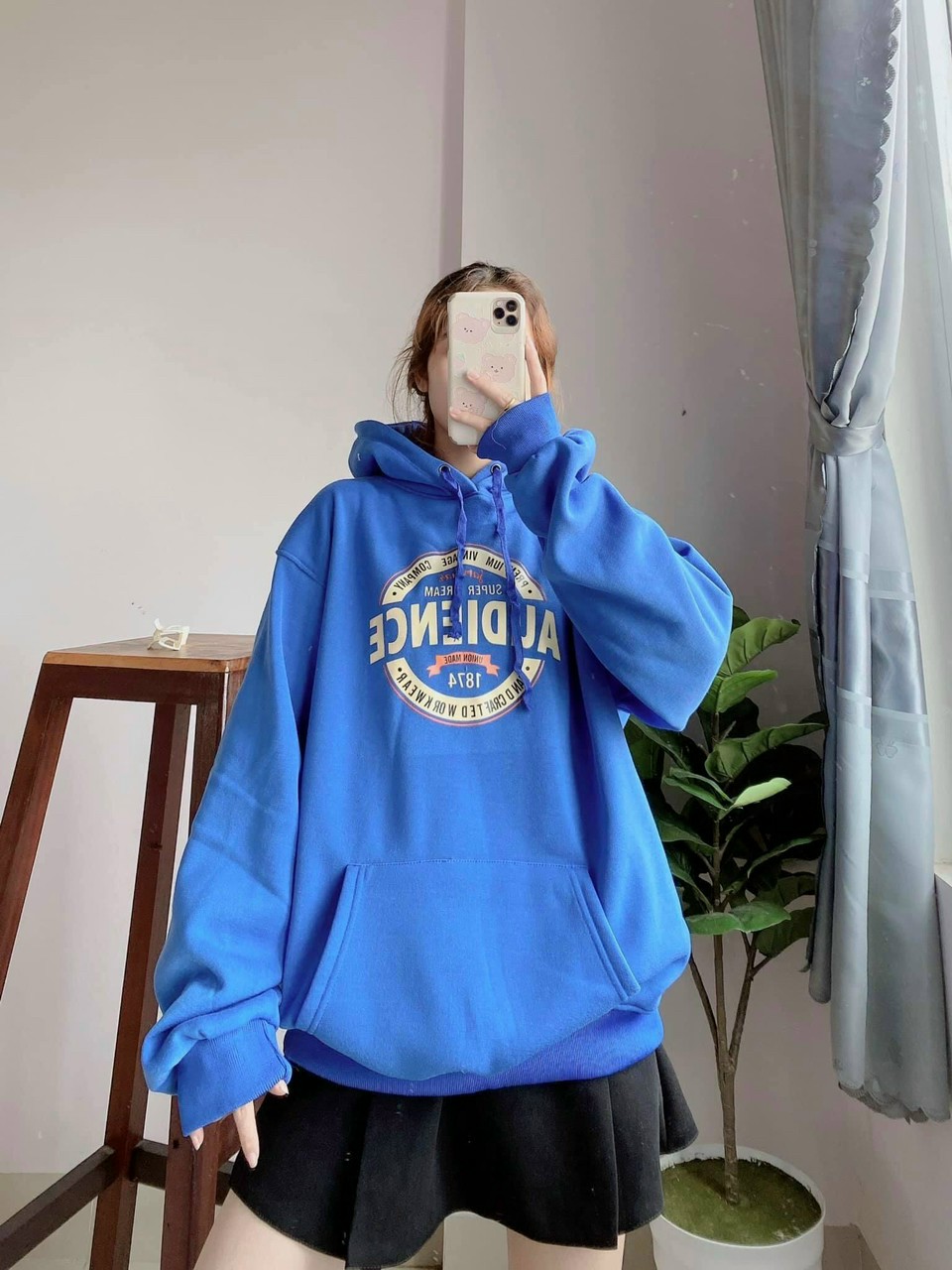 Áo Hoodie Unisex Tay Phồng Thụng Hàn Quốc Thêu AUDIENCE Cặp Nam Nữ FREESHIP RẺ ĐẸPKhoác Thu Đông Chống Nắng