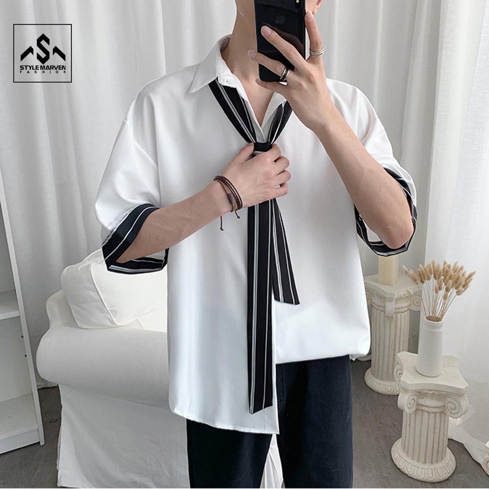 Áo Sơ Mi Nam Ngắn Tay Phong Cách Hàn Quốc Stylemarven - AO SOMI 9000015C