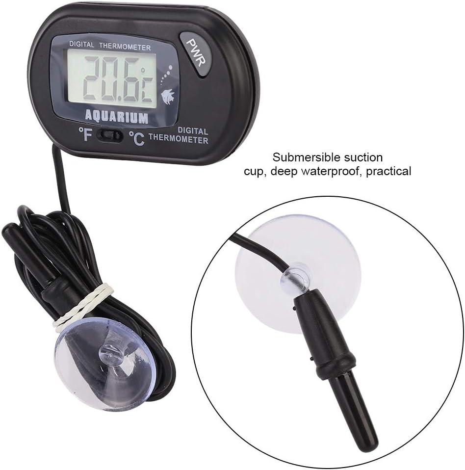 Nhiệt kế kỹ thuật số LCD Nhiệt kế nước hồ cá Đồng hồ đo nhiệt độ bể nuôi bò sát cho tủ lạnh bể cá bể nuôi bò sát, -50 ∽ 70 ℃