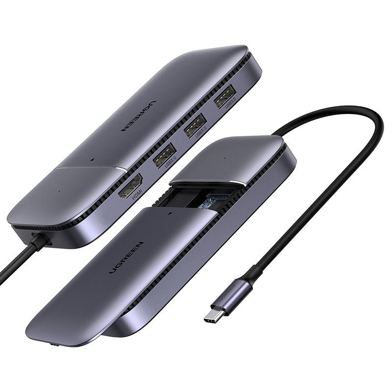 Thuận lợi nhất Green Union Typec docking station M.2 hộp ổ cứng thể rắn trung tâm bộ mở rộng dòng chia thành hdmi đa giao diện sata sang s