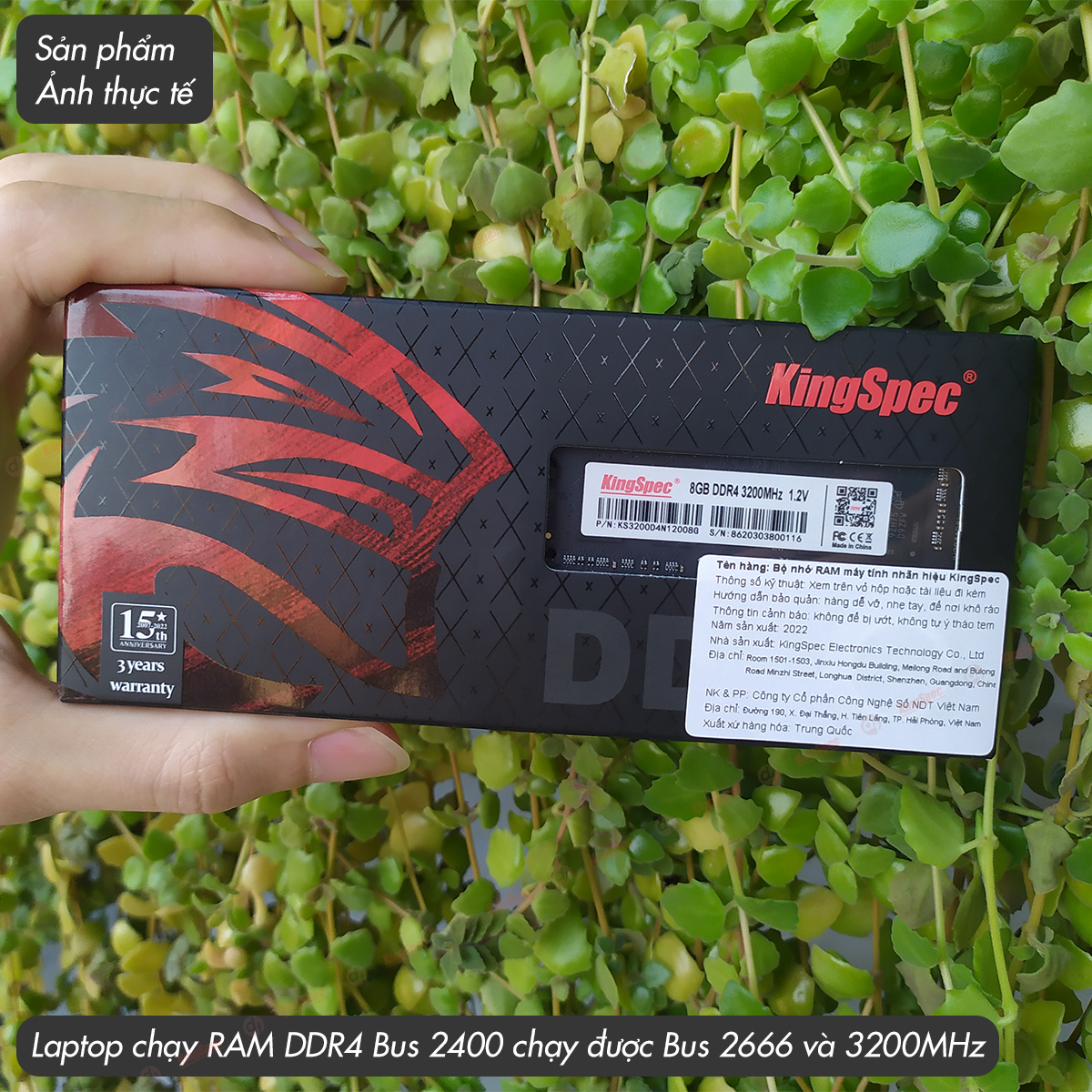 RAM Laptop KingSpec 8GB DDR4 2666MHz / NB 8G - Hàng Chính Hãng