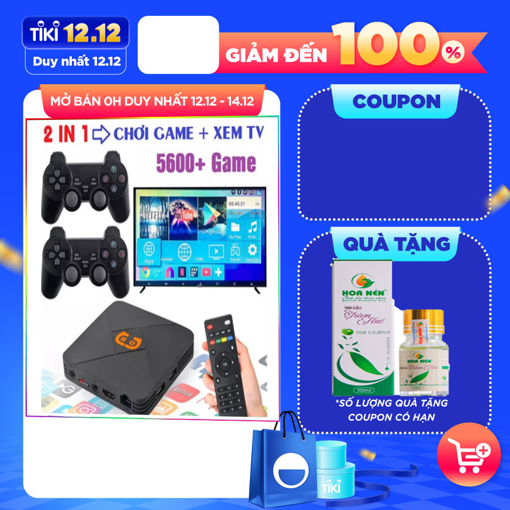 Máy Chơi Game Cầm Tay Điện Tử 4 Nút HDMI Không Dây Tích Hợp Hơn 5600+ Trò Chơi Cho PSP / PS1 / FC / NES (tặng chai dầu tràm Hoa Nén)