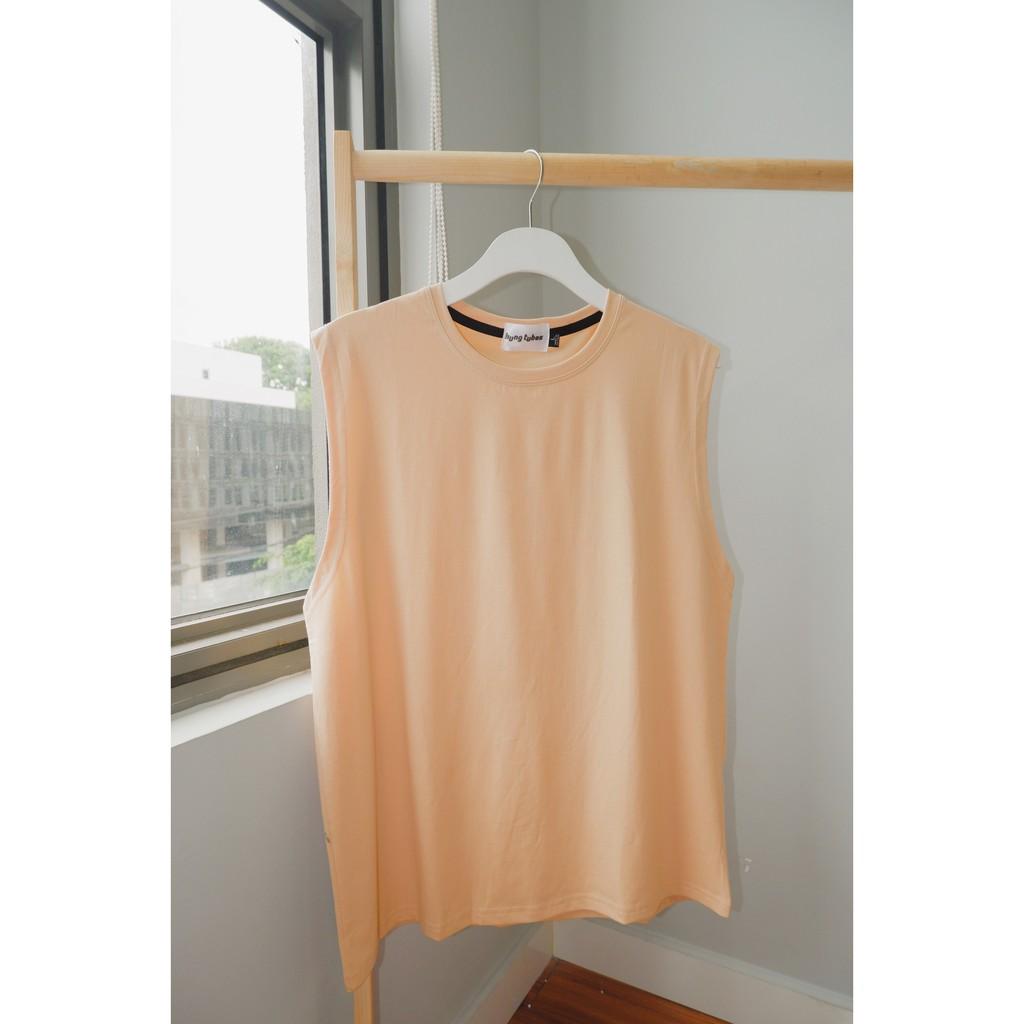 Áo ba lỗ cộc tay cá tính nam nữ chất cotton 100% màu tím Hung Tubes