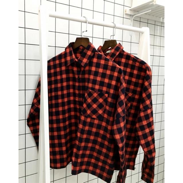 Sơ mi caro Oversize