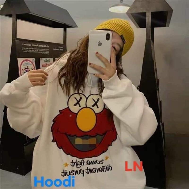 Áo hoodie mặt hoạt hình đỏ DA6