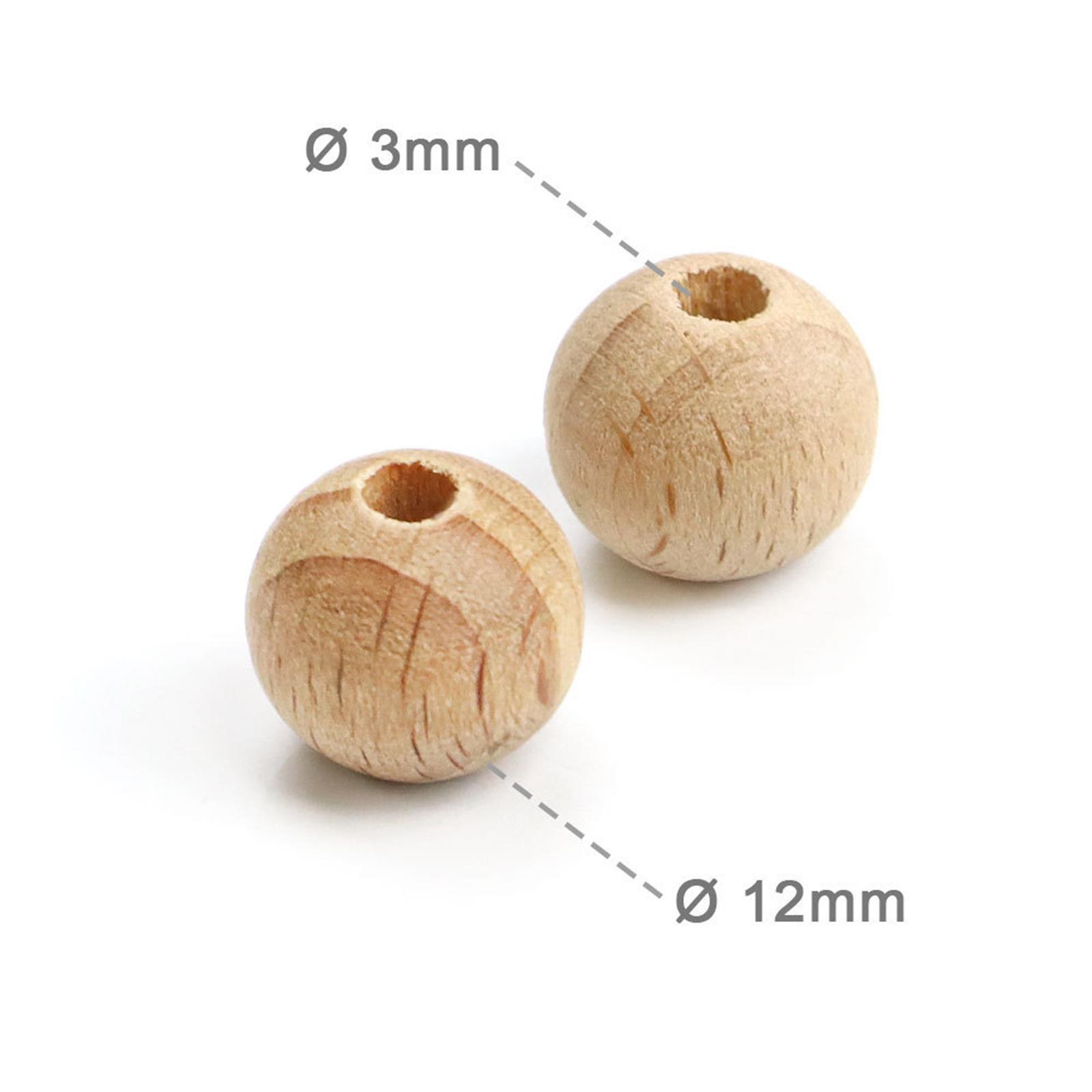 50x Wooden Beads Wood Beads for Home Party Holiday Decoration Supplies