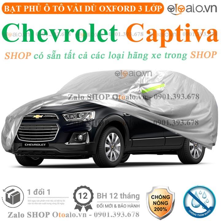Bạt che phủ xe ô tô Chevrolet Captiva 3 lớp cao cấp