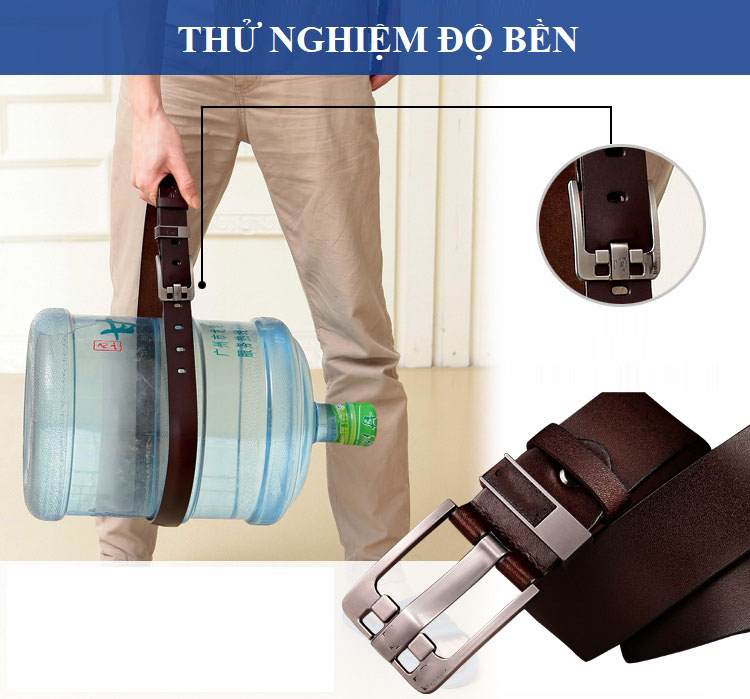 Dây Thắt Lưng Nam Mặt Đồng Nguyên Miếng DL03