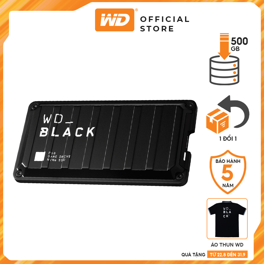 Ổ cứng di động WD Black P50 Game Drive SSD Hàng Chính Hãng