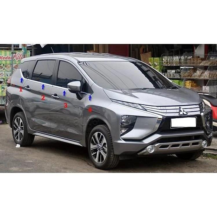 Bộ Ốp, Nẹp chân kính Mitsubishi Xpander 2018-2023 Inox không rỉ ( hàng cao cấp), sáng bóng