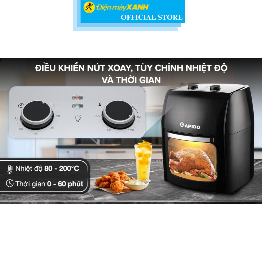 Lò chiên không dầu Rapido RAF-12M1 12 lít - Hàng chính hãng
