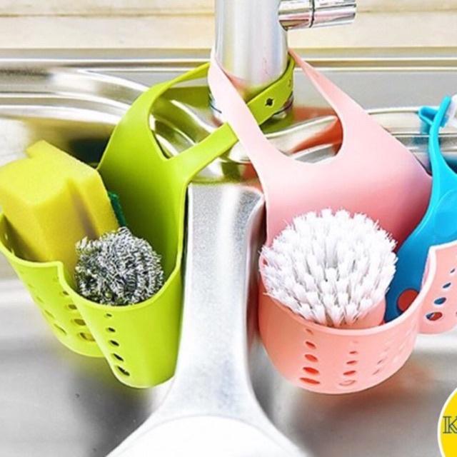 Giỏ treo silicon bồn rửa bát, để giẻ rửa bát, giẻ lau giỏ treo đồ tiện lợi