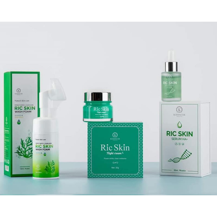 Combo 3 sản phẩm : Kem nám Ric Skin, Rửa mặt Ric Skin và Serum Ric Skin