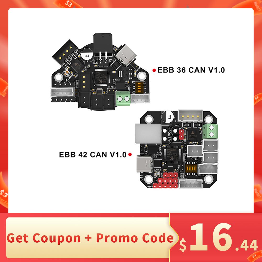 BIGTREETECH EBB36 EBB42 CÓ THỂ V1.2 Ban Cho Klipper Hotend Đầu Dụng Cụ Xi Nhan Canbus USB 42Mm 36Mm Máy Đùn BLV Ender 3 Bộ Phận Máy In 3D
