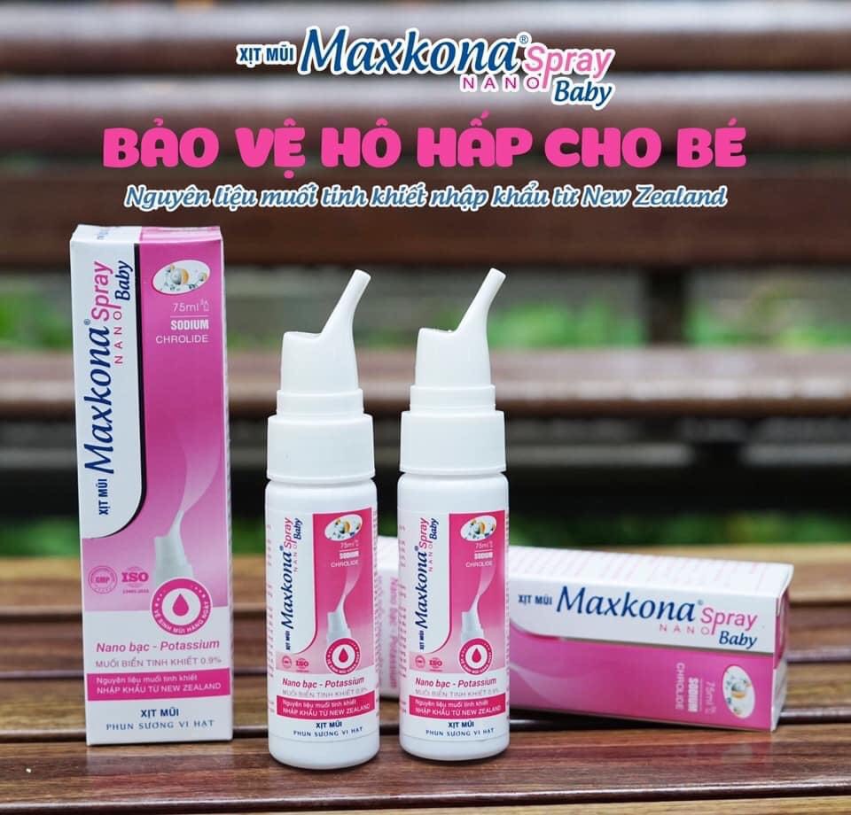 Bình xịt mũi cho bé Maxkona Spray Nano Baby 75ml