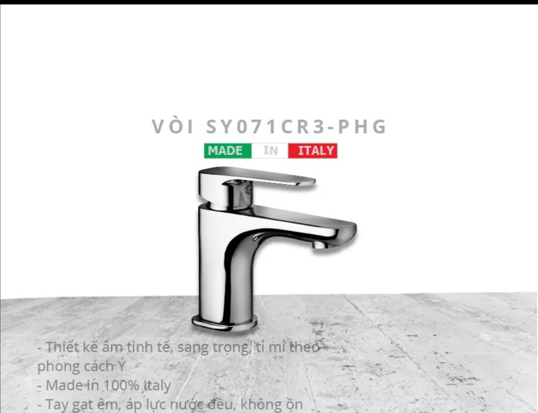 Vòi Lavabo Nóng Lạnh CARANO - Sản xuất 100% tại Ý - Model RED071CR3-PGH