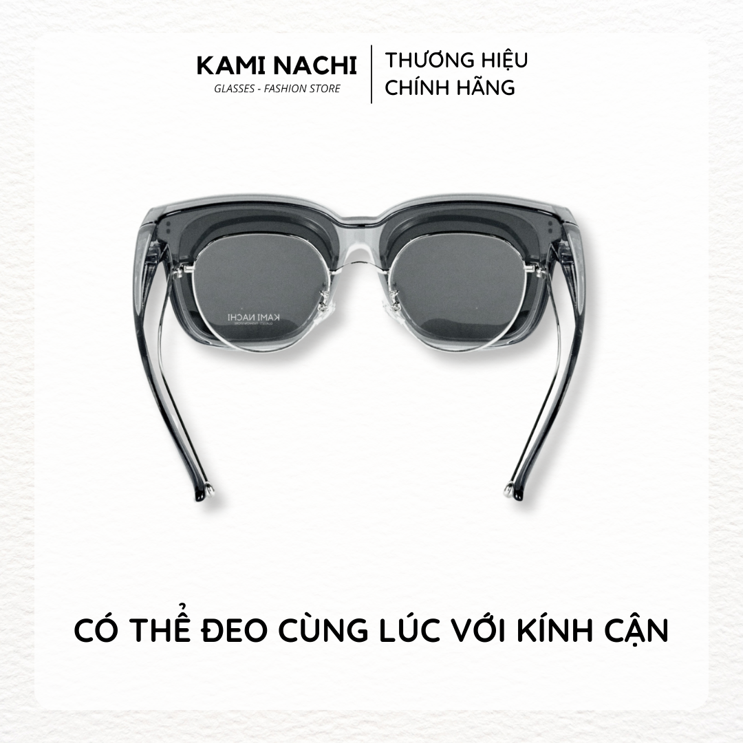 Gọng kính Shield Glasses chống phân cực, chống tia UV, có thể đeo cùng lúc với kính cận KAMI NACHI T8802