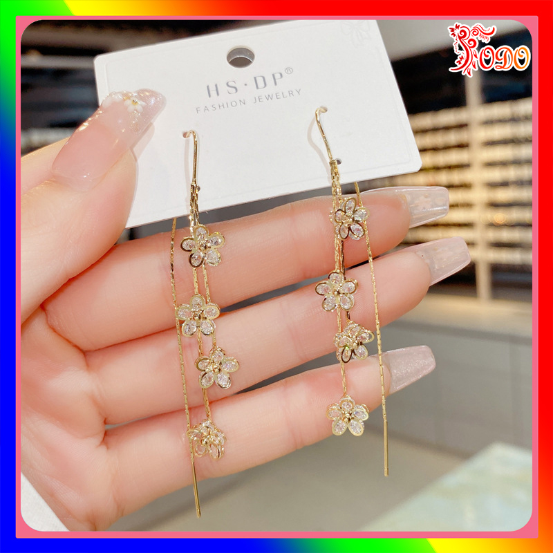Bông tai kiểu sành điệu dã ngoại YL404 xu hướng mới thu đông đi học đi đám cưới thanh lịch đính đá -
