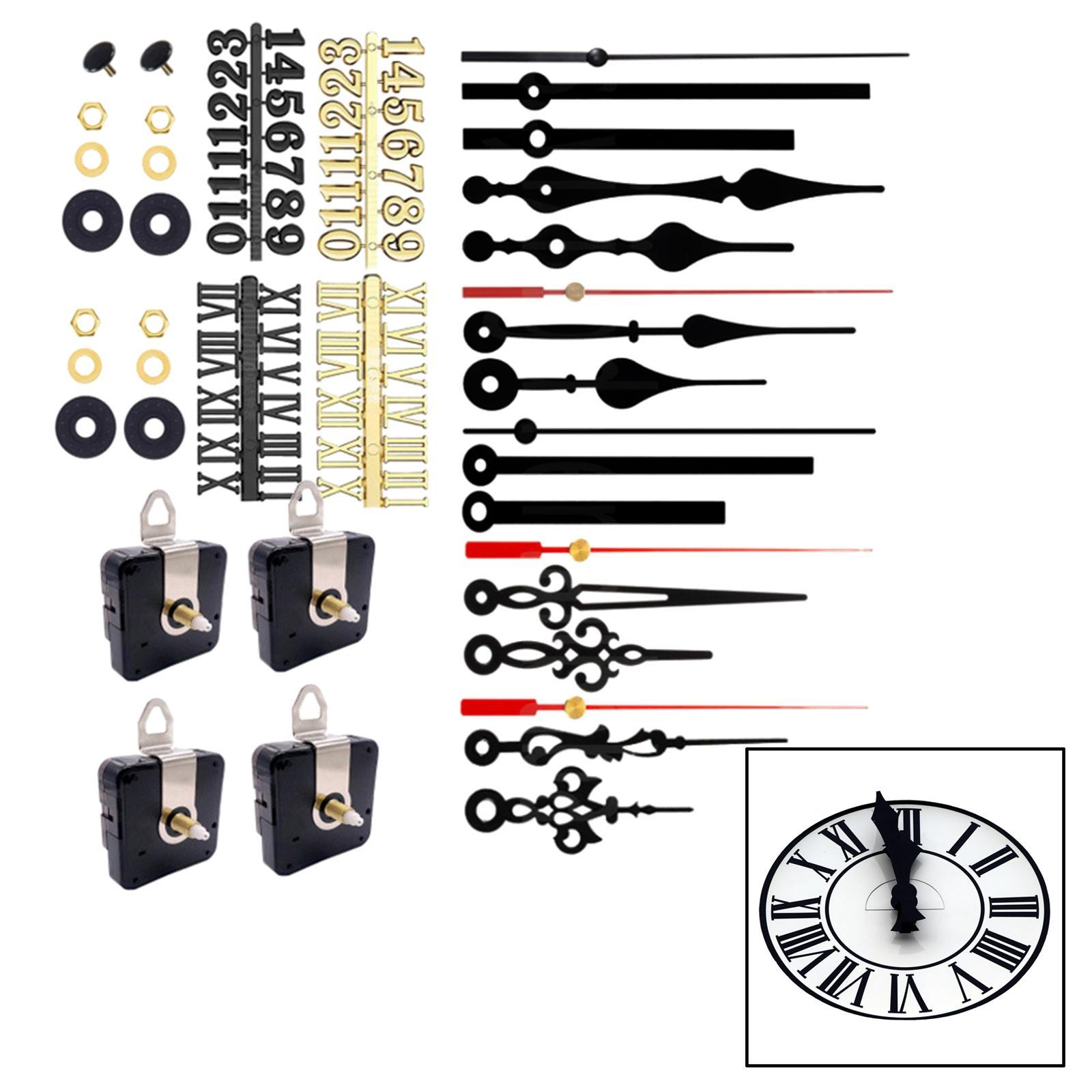 4x Quartz Wall Clock Movement Kit Repair Parts Motor Collectibles DIY