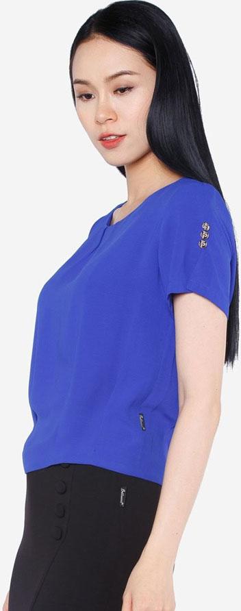 Áo Kiểu Nữ Crop-Top Tay Ngắn ADD1193 - Xanh Coban  (Size
