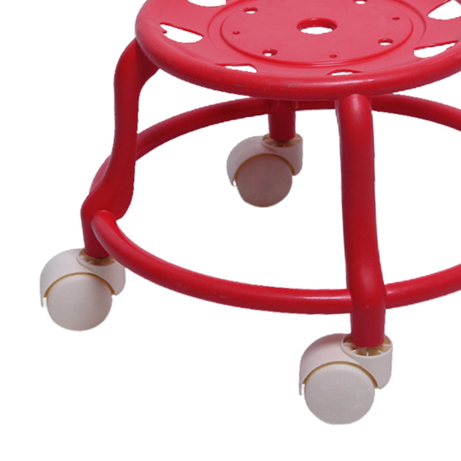 Low Roller Stool Comfortable Small with Universal Wheels for Kids and Adults