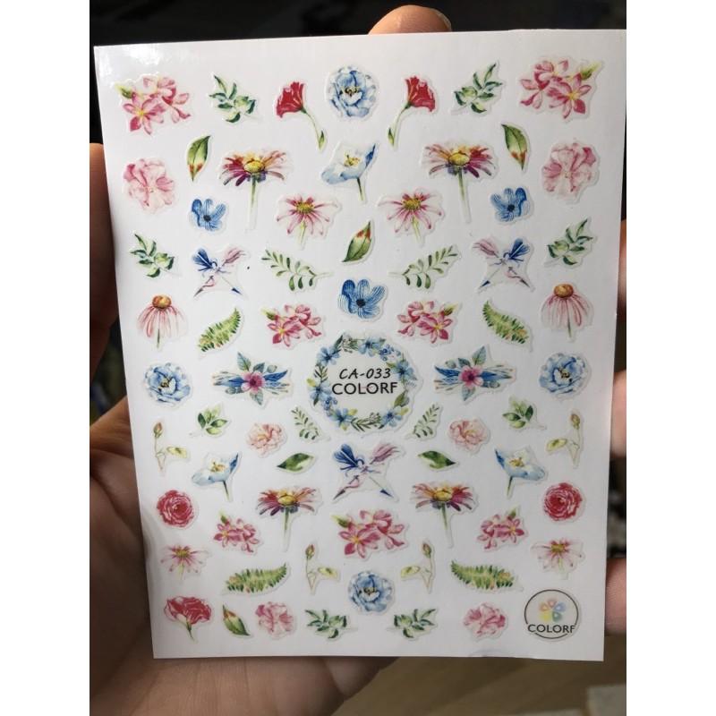 Mẫu dán Hoa , stick dán móng tay