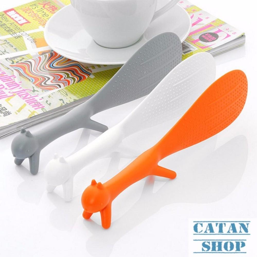 Combo 3 muỗng xới cơm, muôi xới cơm kiểu Nhật tiện dụng hình con sóc GD09-MXC-3