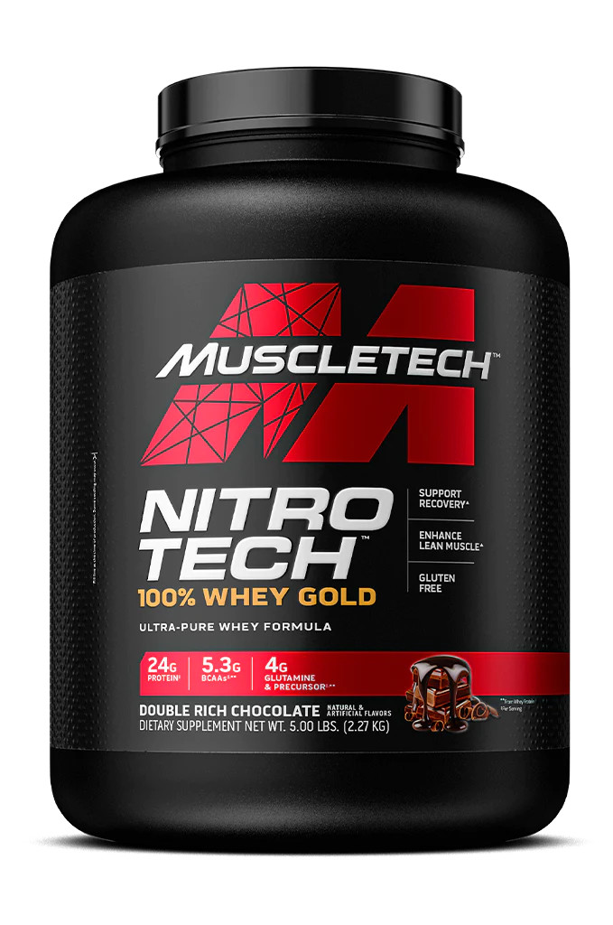 Sữa tăng cơ Nitrotech Whey Gold Muscletech 5lbs (2.3kg) 69 lần dùng, Tăng cơ và phục hồi cơ nhanh chóng