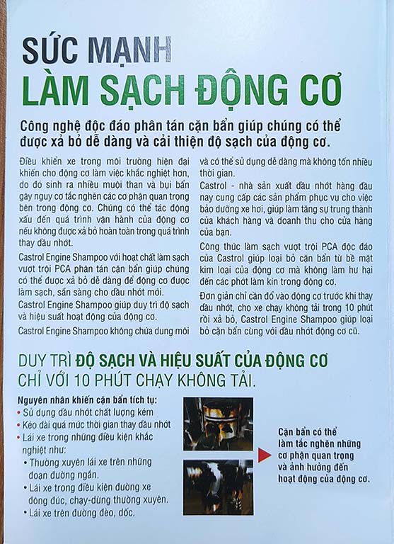 Dung dịch súc rửa động cơ Castrol Engine Shampoo