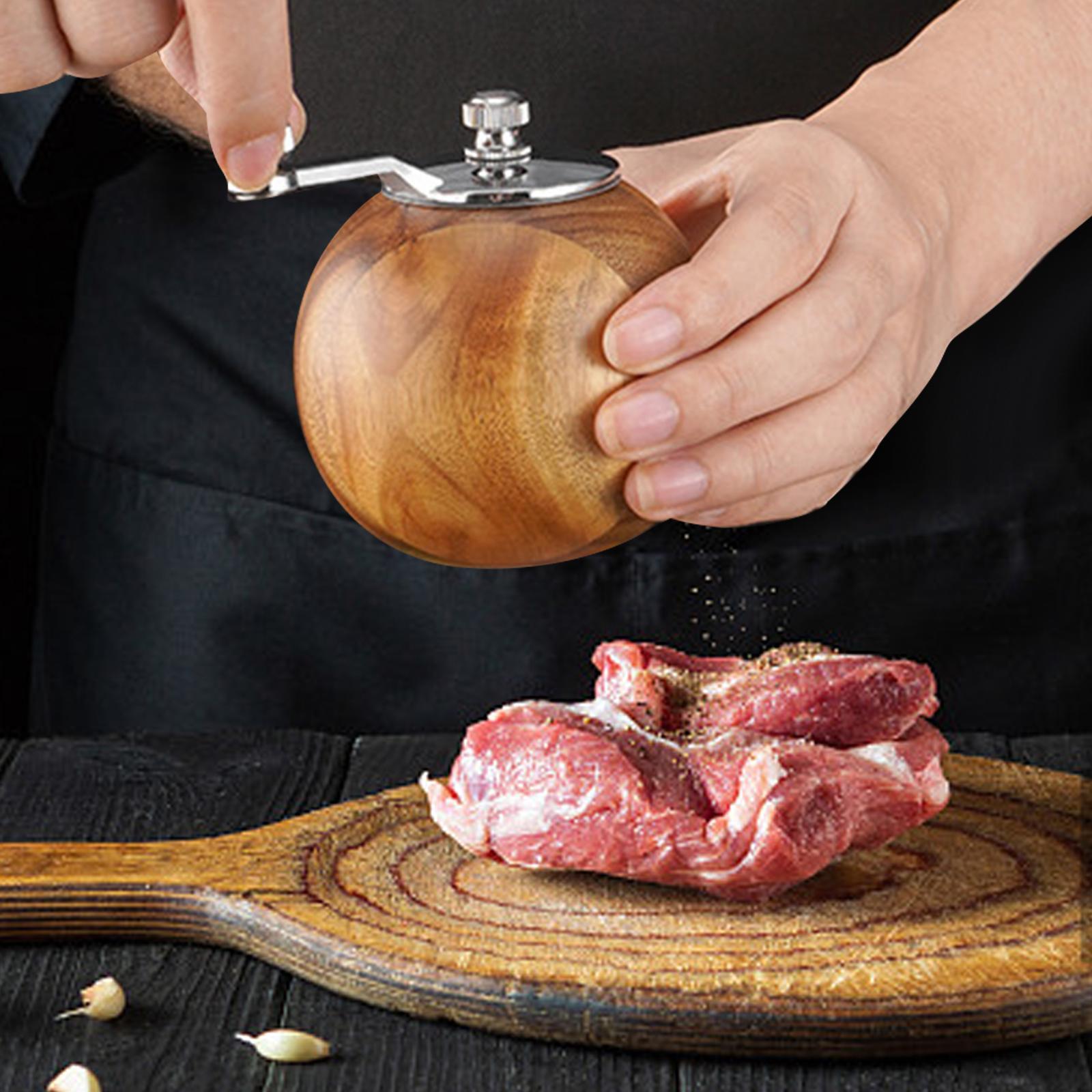 Wooden Spice Grinder Easy to Use Gadgets Accs Manual for Kitchen Household