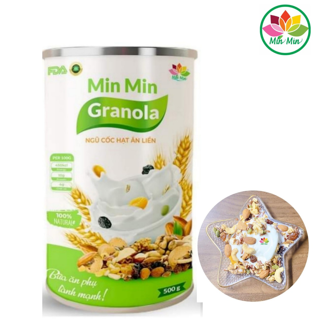 Ngũ Cốc Hạt Ăn Liền Min Min - Ngũ Cốc GRANOLA MIN MIN 2 HỘP