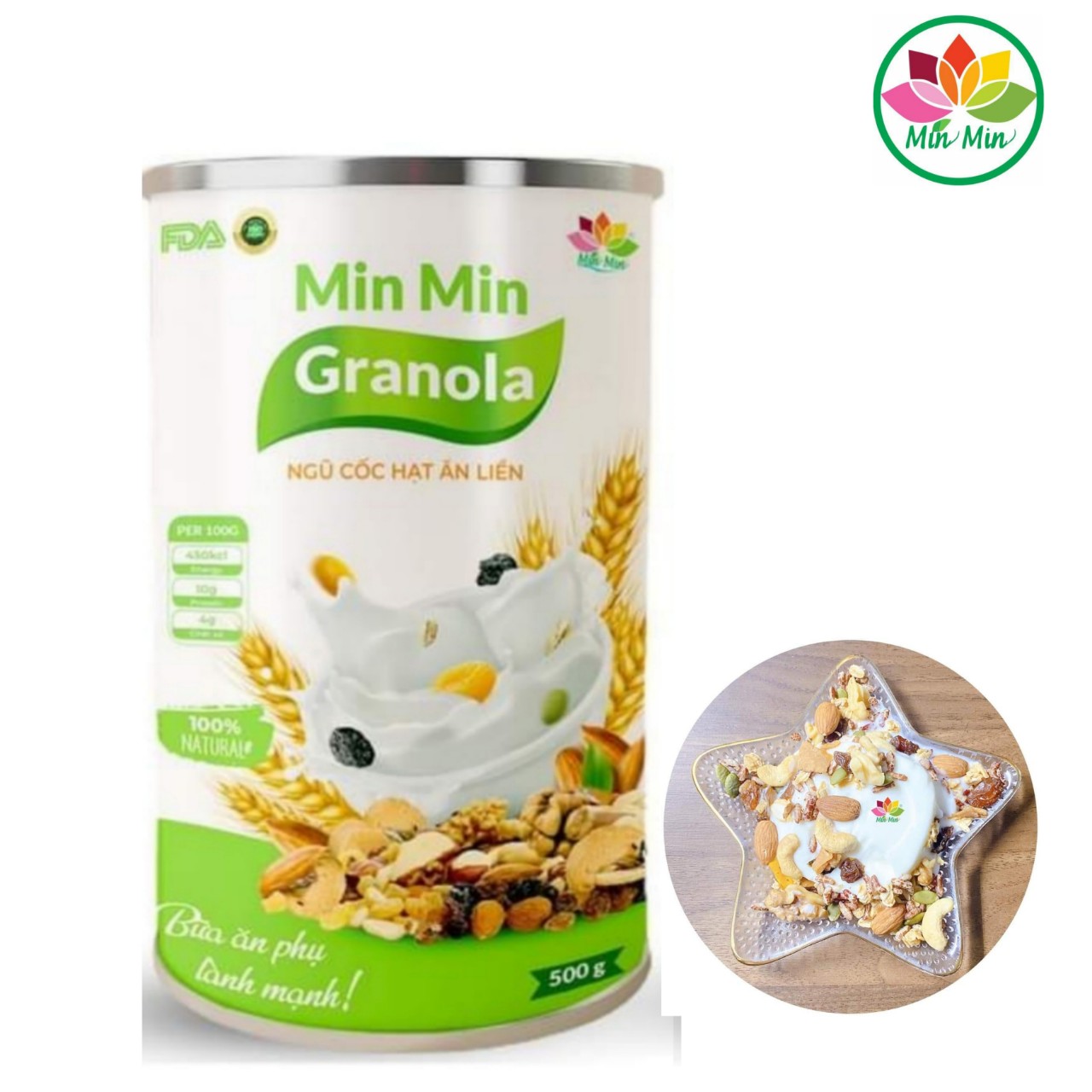 Ngũ Cốc Hạt Ăn Liền Min Min - Ngũ Cốc GRANOLA MIN MIN 2 HỘP (1KG)