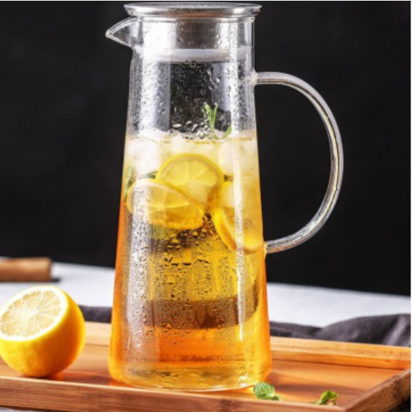 BÌnh đựng nước uống thủy tinh cao cấp nắp inox 1300ml - ANTH677