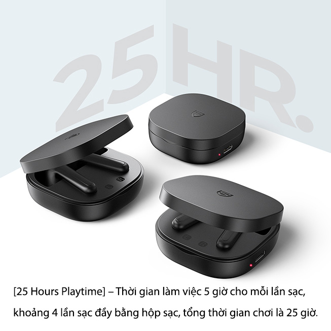 Tai Nghe Bluetooth Earbuds SoundPeats TrueAir 2 Thời lượng sử dụng 5 giờ cho mỗi lần sạc và hộp sạc bỏ túi gọn gàng cung cấp 4 lần sạc - Hàng Chính Hãng