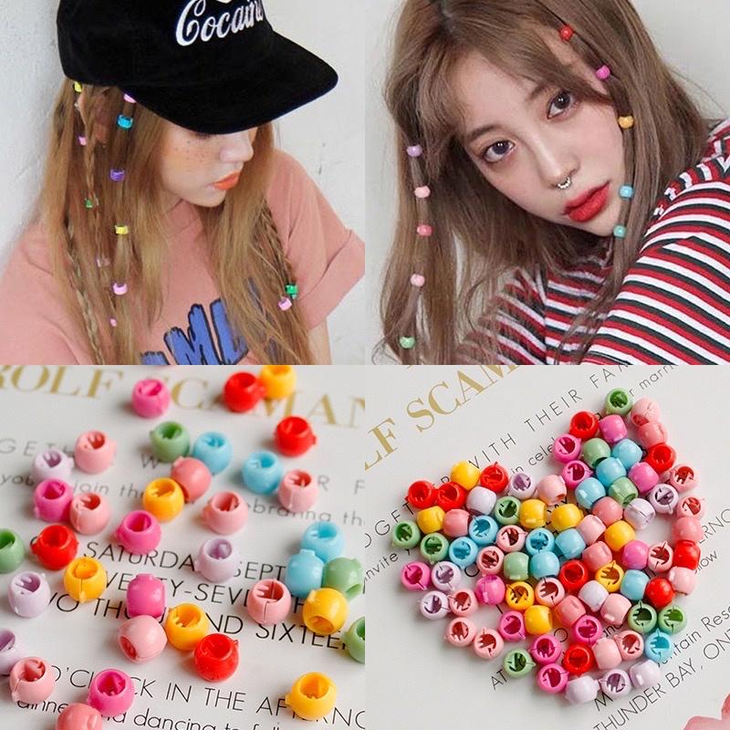 Set 10 kẹp tròn nhỏ xinh sắc màu dễ thương cá tính Tatitava