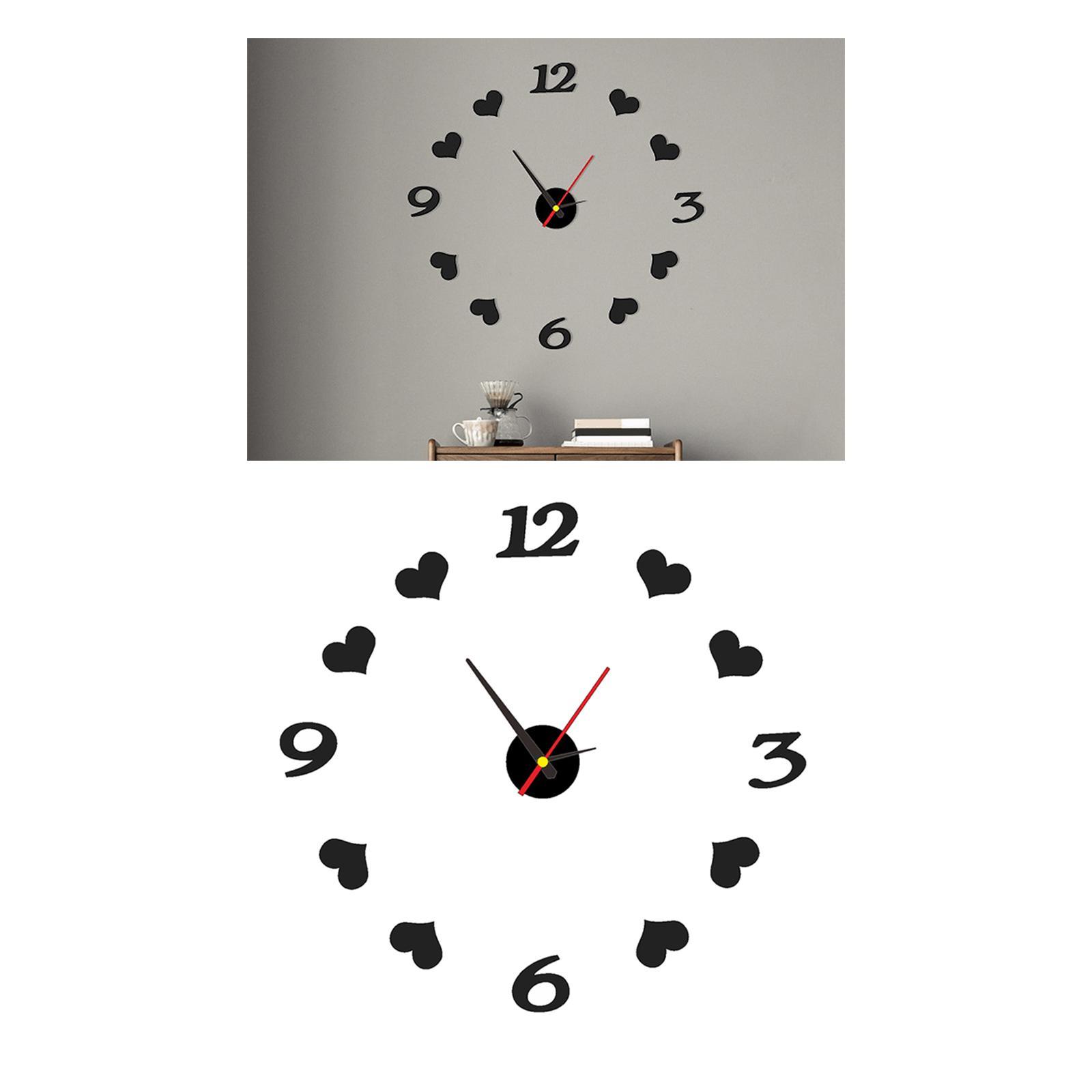 DIY Clock Wall Clock Decor Sticker with Numerals for Office Decoration