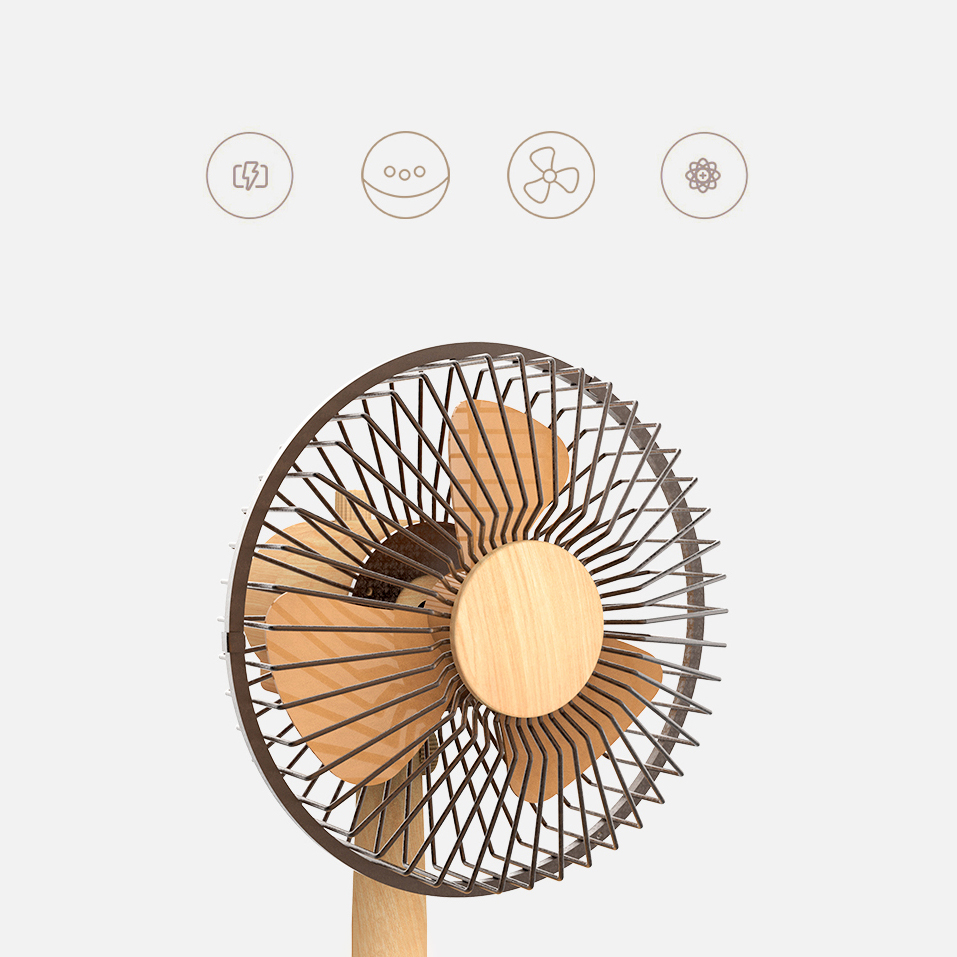 Quạt Mini Vân Gỗ Remax Desk Fan FN17
