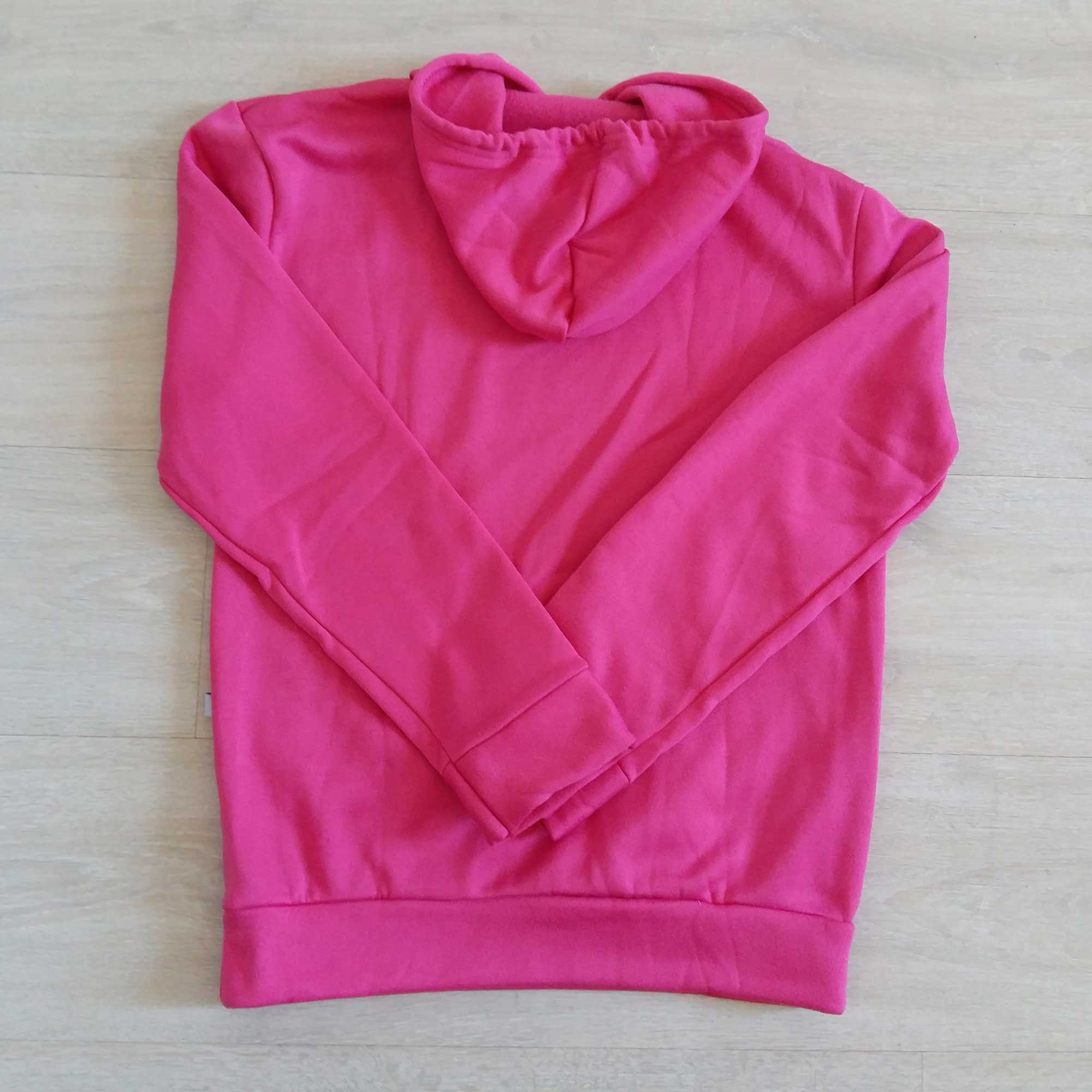 Áo hoodie có nón vải nỉ màu hồng