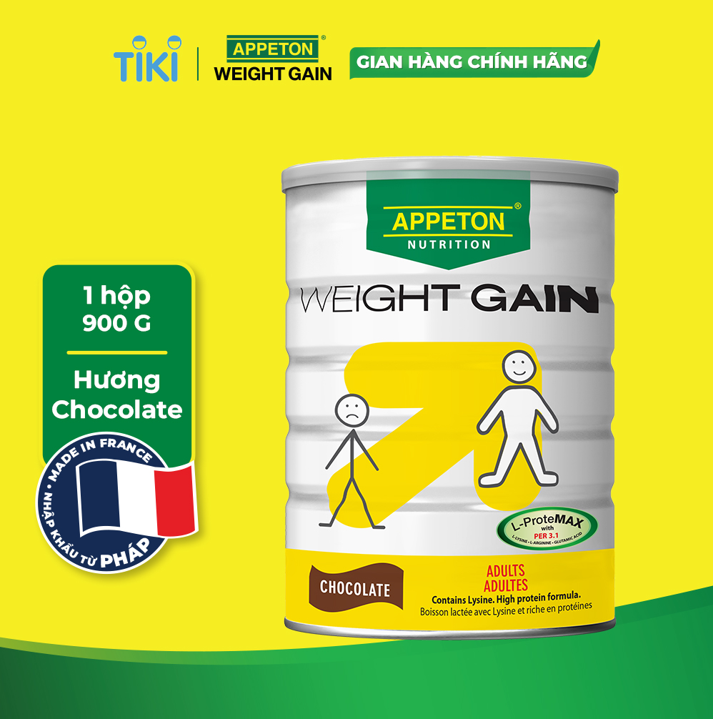 Combo 3 Sữa Appeton Weight Gain cho Người lớn hương Chocolate lon 900g