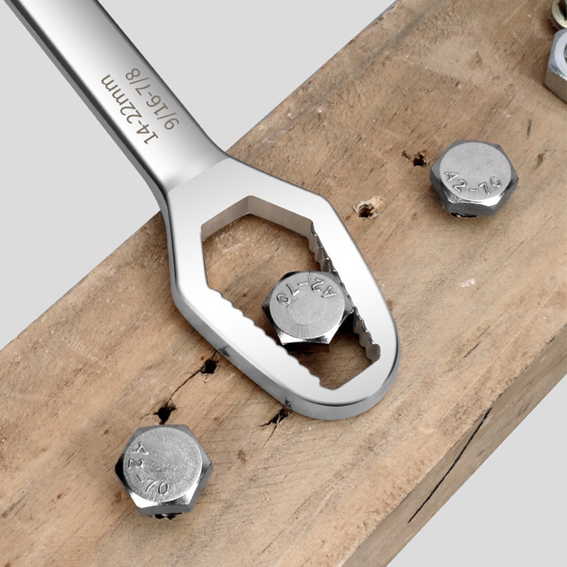 Cờ lê Torx đa năng Tự siết Cờ lê điều chỉnh đa năng hai đầu đa năng 8-22mm
