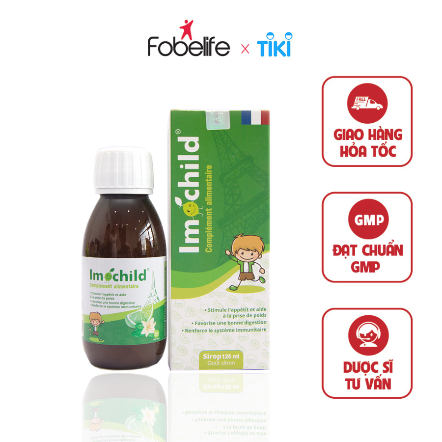 Siro Giúp Trẻ Ăn Ngon Tiêu Hóa Tốt Tăng Đề Kháng Giảm Ốm Vặt Imochild Nhập Khẩu Pháp ( Chai 125 ml )