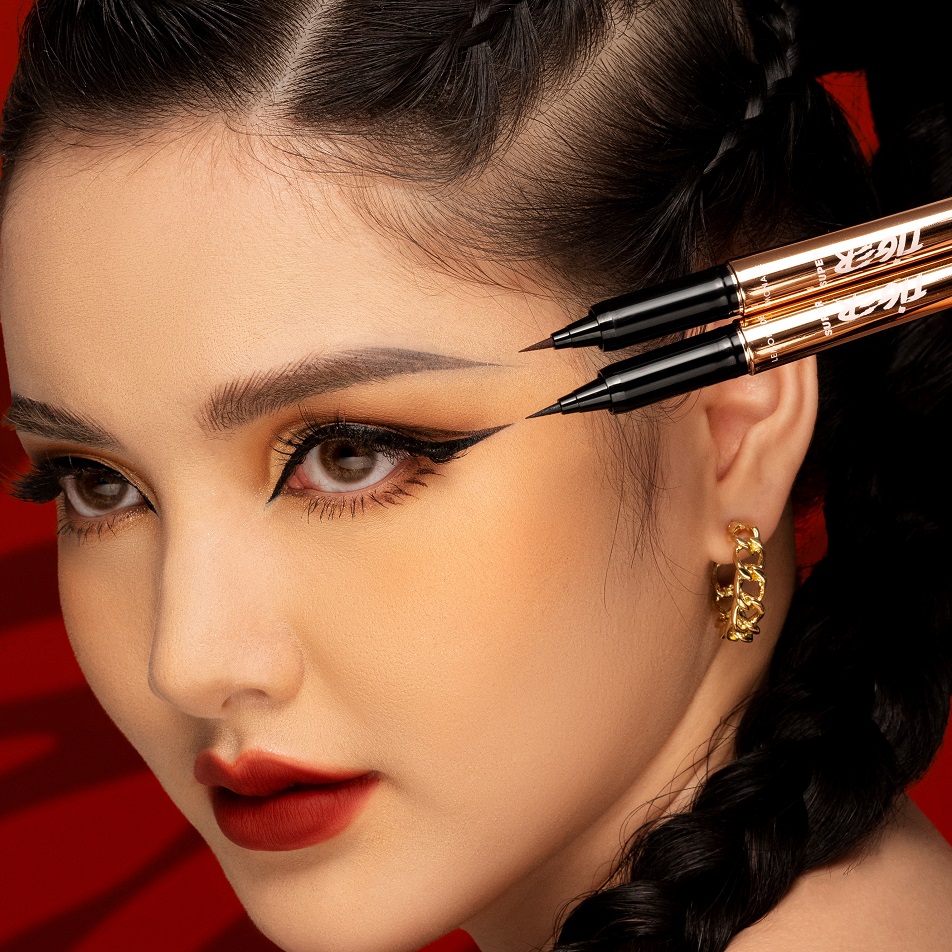 Combo Lemonade bút kẻ mắt SuperTiger Micro Eyeliner 1g và chì kẻ mày 2 đầu Want It Got It 2.75g