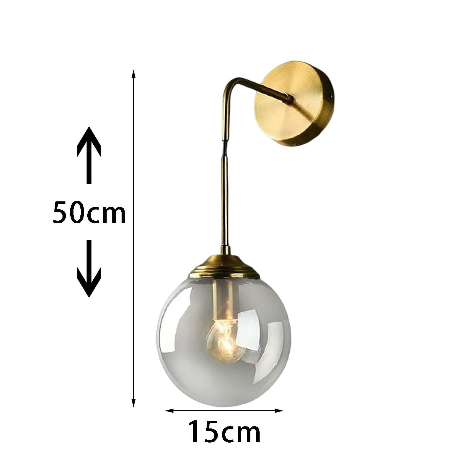 Glass Round Ball Shade Wall Sconce Wall Mount Lamp Fixtures Lighting Porch C