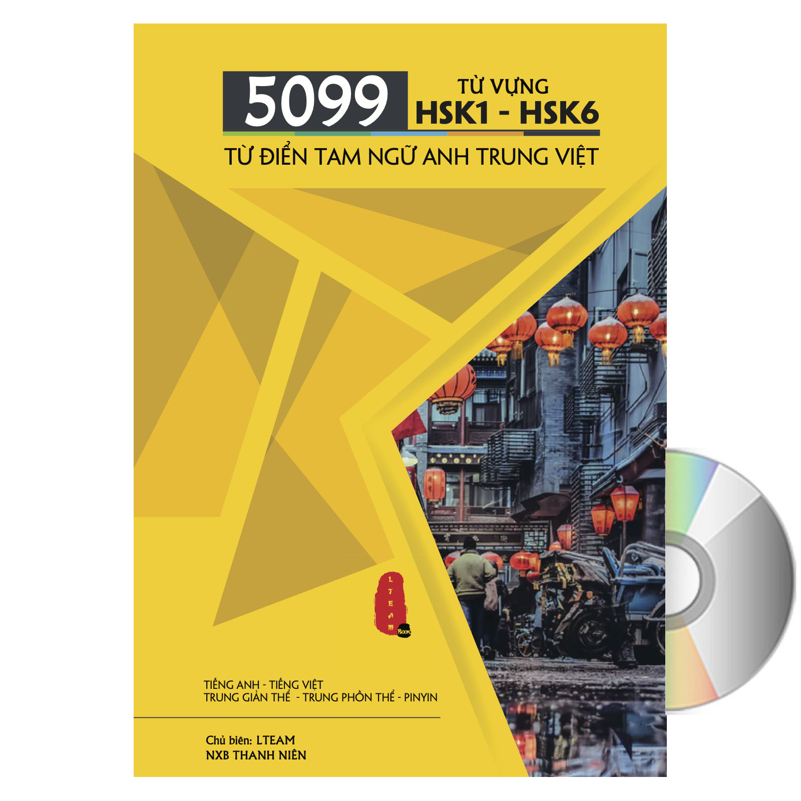 Combo 2 sách: 5099 Từ Vựng HSK1 – HSK6 Từ Điển Tam Ngữ Anh – Trung – Việt + Từ Điển Tam Ngữ Bá Đạo Từ Lóng Tiếng Trung Hiện Đại (Kèm ví dụ, tiếng Anh, tiếng Trung giản thể, tiếng Trung phồn thể, bính âm, tiếng Việt, tiếng Trung bồi) + DVD Audio tài liệu