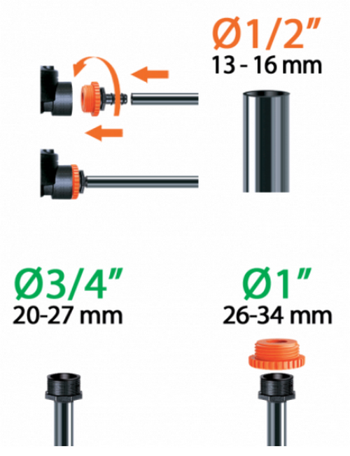 Đầu nối ren ngoài 27mm hoặc 34mm ra ống 1/2"(16mm) 91066