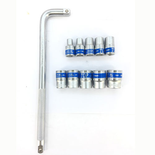 Bộ Tuýt 16 Chi Tiết 1/2" Gồm 15 Đầu Khẩu 8 - 24mm Kèm Tay Vặn Chữ L