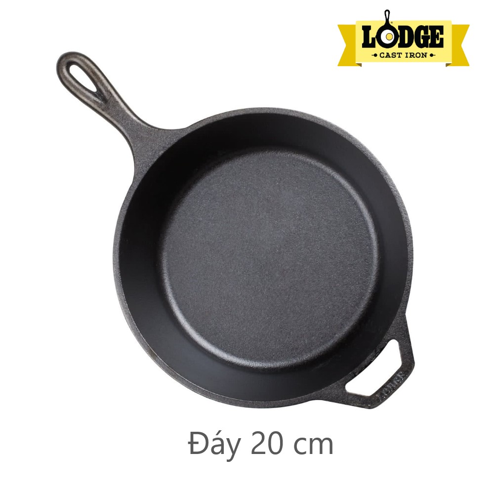 [Chính hãng LOGDE - MỸ] Chảo gang sâu lòng Lodge 26cm - L8DSK3.Chảo dùng xào, rang, chiên, rán, nướng, áp chảo thực phẩm