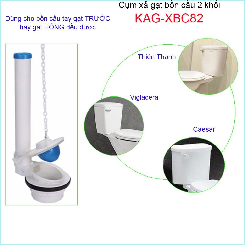 Cụm xả bồn cầu gạt KAG-XBC82, xả bàn cầu gạt 2 khối, cụm xả gạt bệt 2 khối xả nước nhanh sử dụng tốt