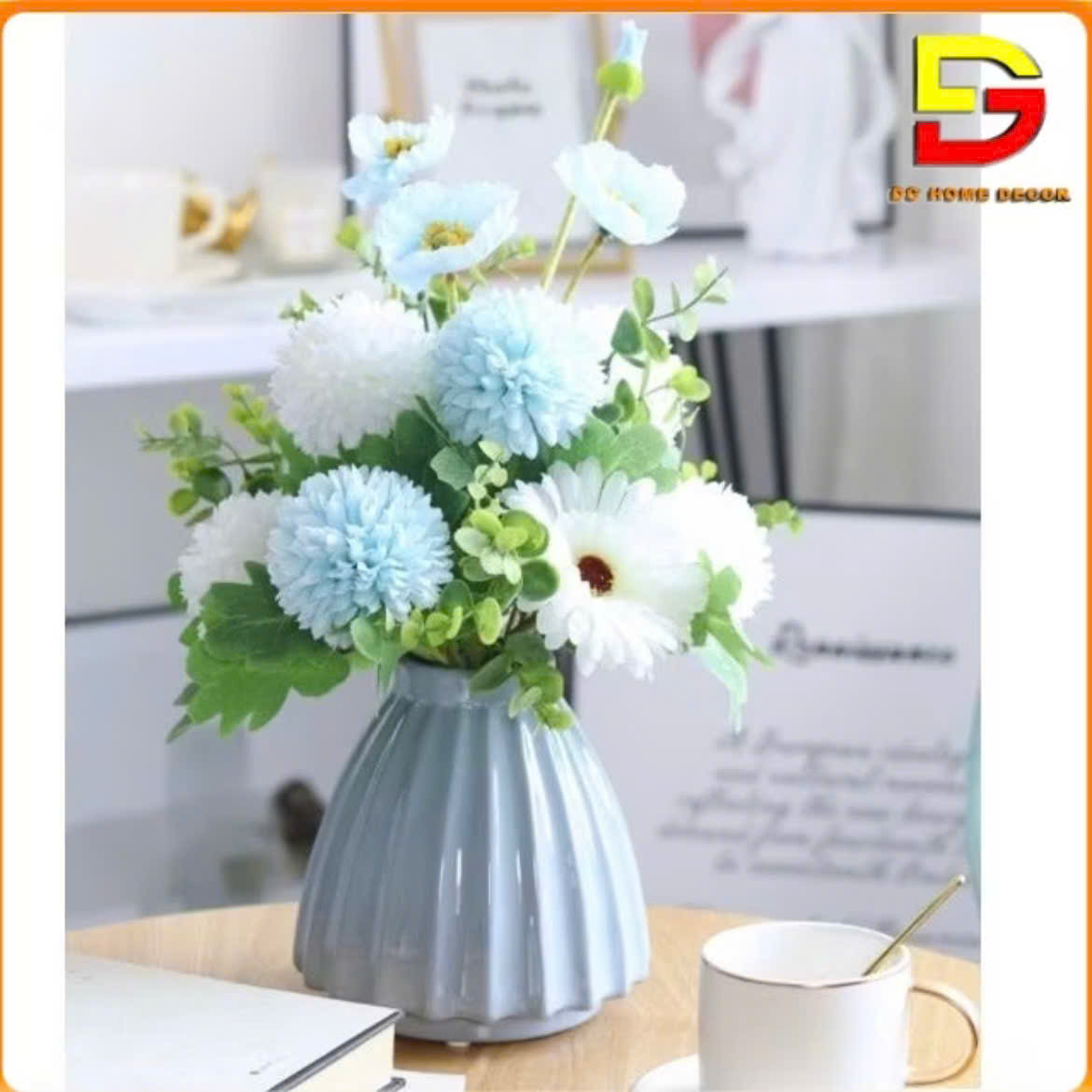 Bình Hoa Để Bàn Cao Cấp Chậu Hoa Bồ Công Anh Phong Cách Bắc Âu Tuyệt Đẹp Cao 45cm DG-74